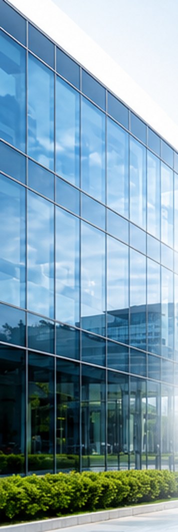 Glass-fronted commercial building designed and coordinated through BIM