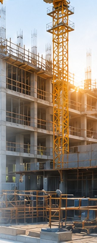Tower crane and building under construction